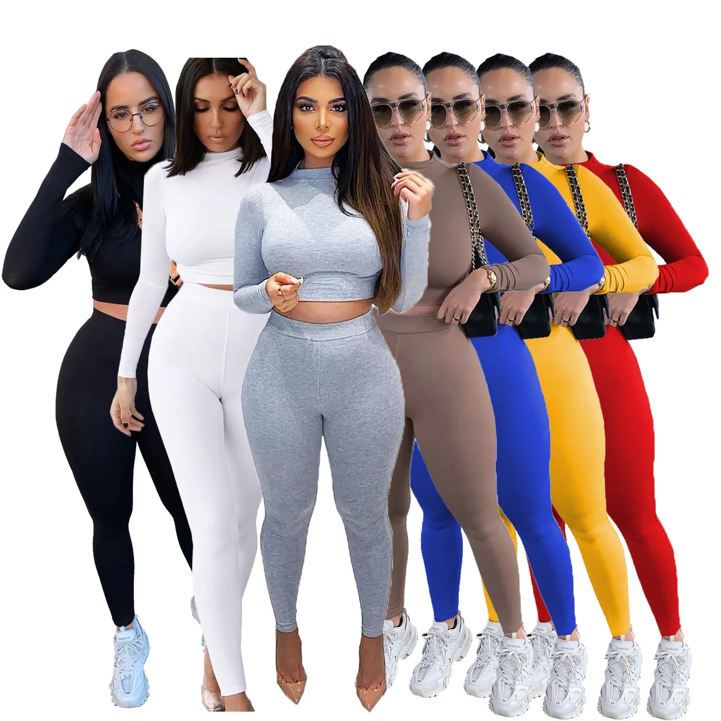 Two Piece Sets Women Solid Autumn Tracksuits High Waist Stretchy Sportswear Hot Crop Tops And Leggings.jpg Two Piece Sets Women Solid Autumn Tracksuits High Waist Stretchy Sportswear Hot Crop Tops And Leggings.jpg