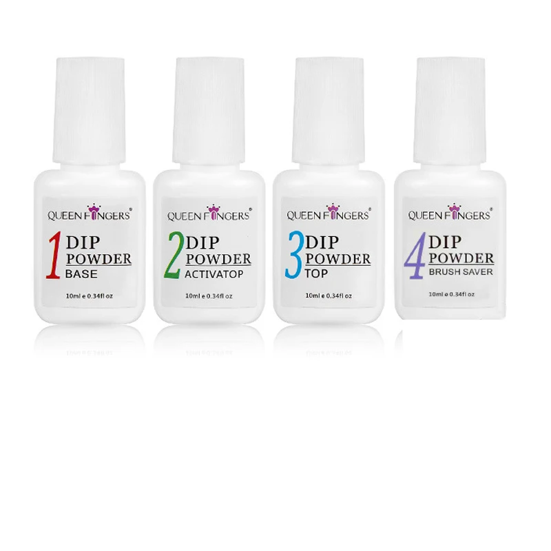 10ML Dip Nail Powder System Liquid Base Top Coat Activator Brush Saver Nail Art Natural Dry Without Lamp Cure For Dip Powder nail powder nail powder set