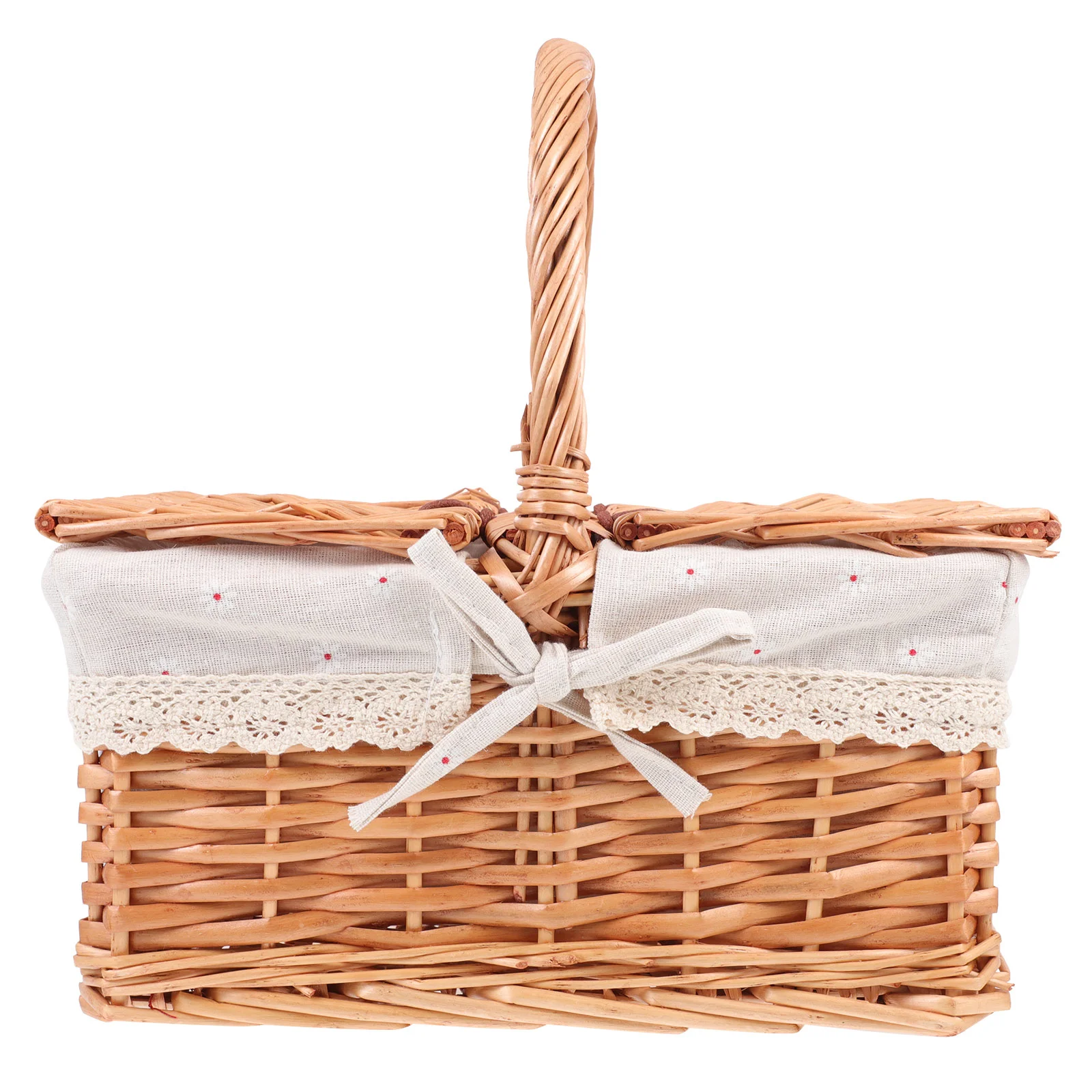 

Outdoor Picnic Basket Home Bin Baskets Wicker Sundries Container Straw Desktop Storage Portable Sundry Shopping Wedding Decor