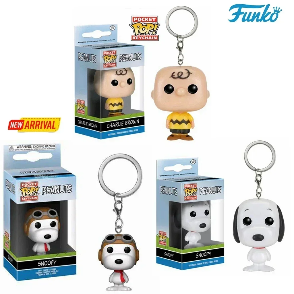 thumbnail image 2 of Funko pop Nuevo llavero de juguete Peanuts Charlie Brown SNOOPY Figuras de juguete Llavero POP de bolsillo Lindos colgantes coleccionables Modelo JUGUETES, 2 of 5
