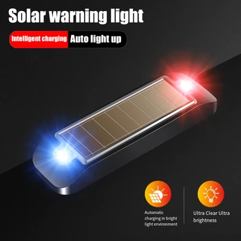 Spia di energia solare per auto e motocicli Indicatore di torcia a LED Indicatore di avvertimento stroboscopico di avvertenza notturna Lampada da corsa 