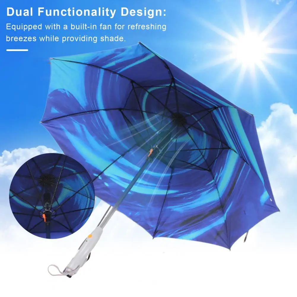 Heat Relief Fan Umbrella Fan Umbrella with Water Spray Portable Sun with Mister for Men Women for Sun