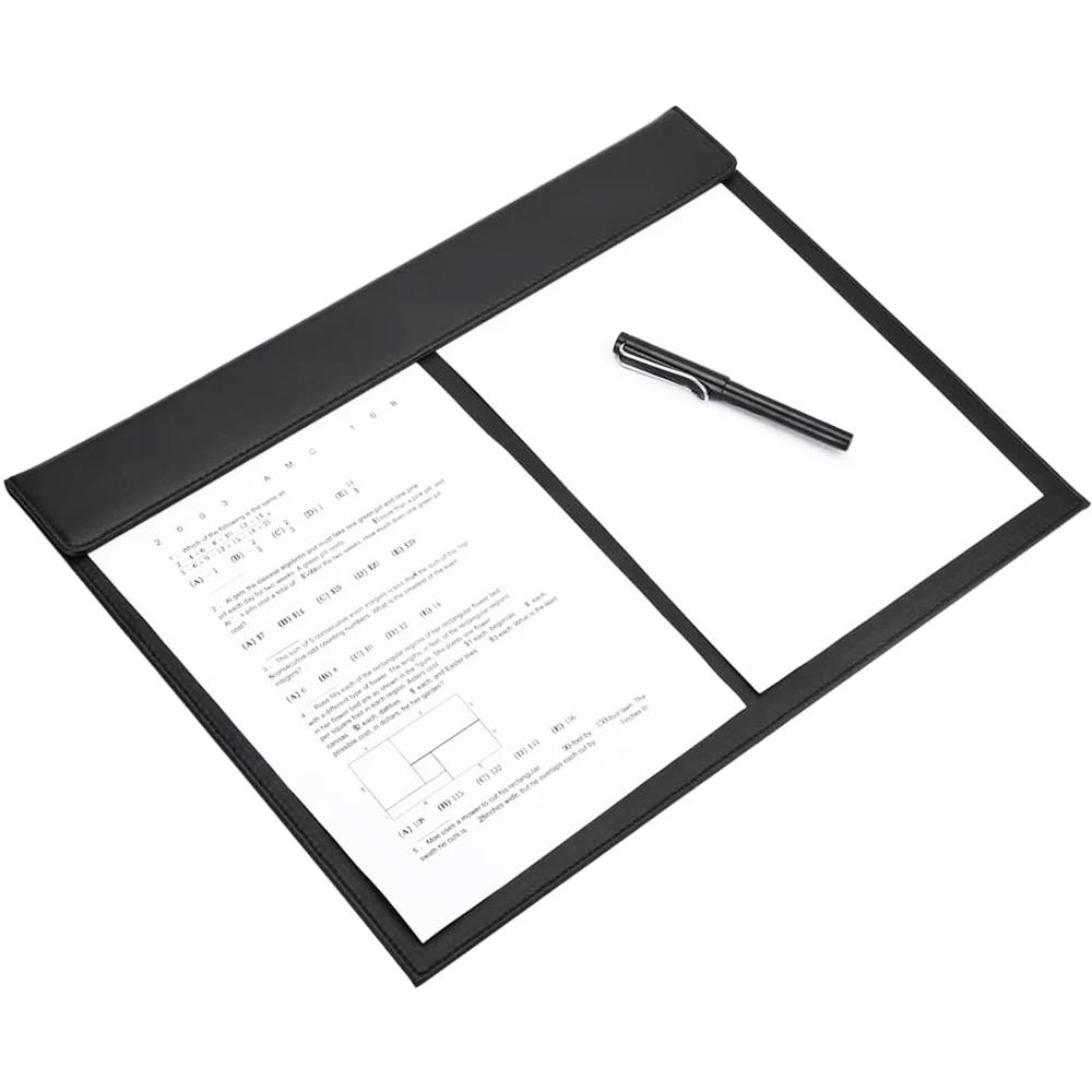 A3 File Paper Clipboard 18x14'' Drawing & Writing Board Large Desk Pad PU Leather Desktop Mat for Office Supplies Clamping writing clipboard,transparent clipboard,clipboard holder