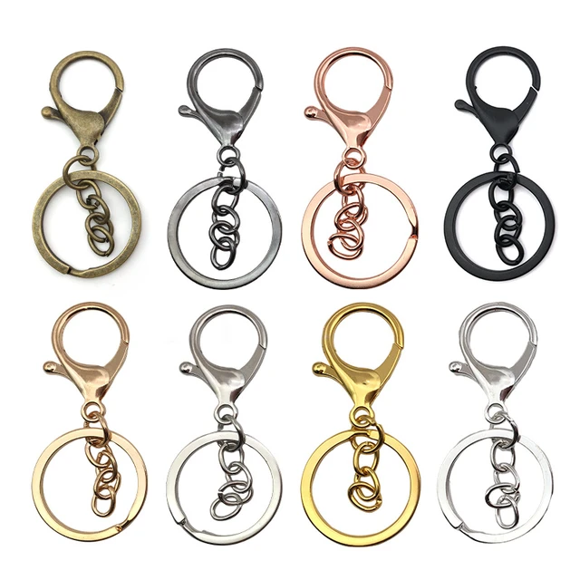 30Pcs Lobster Claw Clasps Key Chain Swivel Clasps Hook Clips Jump Ring  Lobster Clasps Key Ring Loop for DIY Craft Jewelry Making
