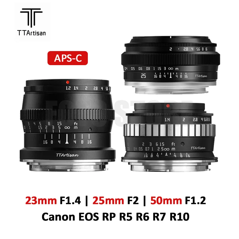 TTArtisan 카메라 프라임 렌즈, 캐논 EOS R RP RF 마운트 R5 R..