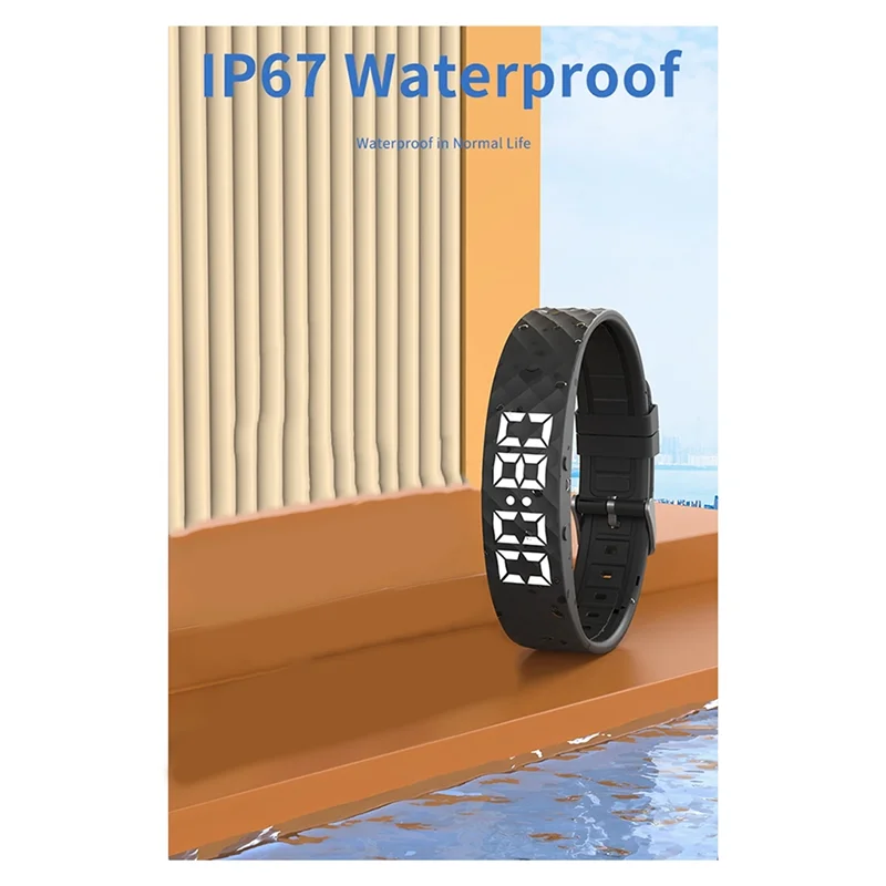 스마트 팔찌 LED 디지털 스마트 시계 스마트 밴드 러닝 만보계 모니터링 스마트 밴드 진동 알림