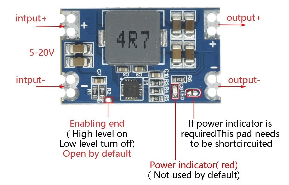 5 Stück hocheffizienter Ausgang 3,3 V 5 V 9 V 12 V 5 A Mini560 PRO Step Down DC-DC-Wandler Spannungsregler Buck-Stromversorgungsmodul – Detail 4
