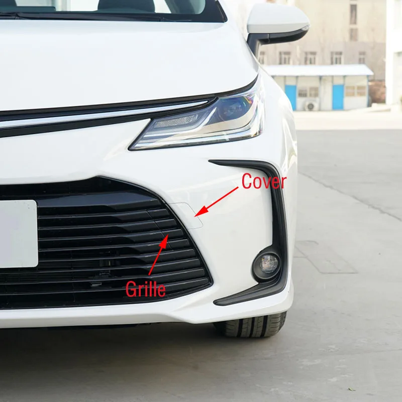 Car Front Bumper Tow Hook Cover Cap Trailer Hauling Eye Lid Lower Grille 1PC for Toyota Corolla Altis Seadn tow bar ball cover car tow decoration car tow hook car tow hook cover