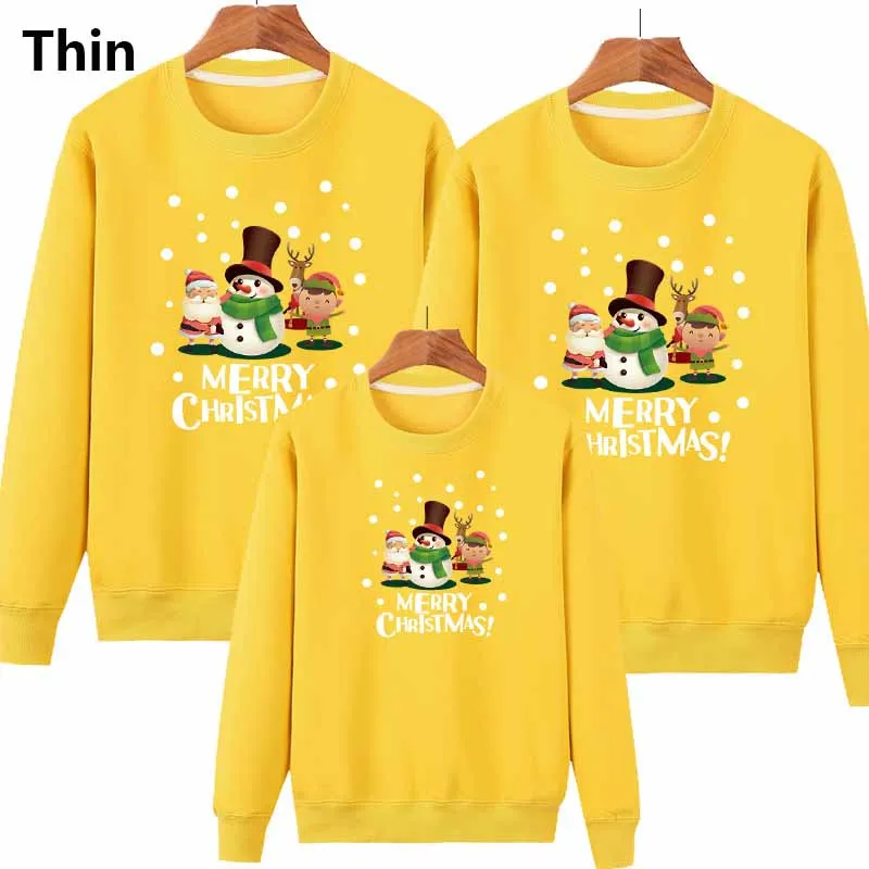 thumbnail image 1 of Ropa a juego para la familia Sudadera cálida navideña para madre e hija Tops de dibujos animados para padre e hijo Ropa acolchada gruesa para otoño e invierno, 1 of 5