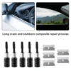 5PCS Automotive Glass Nano Repair Fluid Car Windshield Resin Crack Tool Kit Auto Glass Scratch Repair Glass Filler 4
