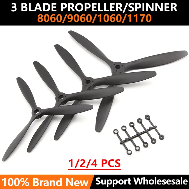 1/2/4/10PCS Drone Propellers 8060 9060 1060 1170 Efficient 3 Blades CW