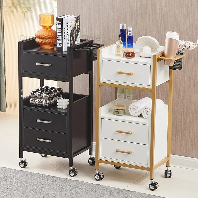 Storage Hairdressing Trolley Utility Cosmetic Helper Auxiliary Cart For Beauty Salon Carrello Attrezzi Salon Furniture MQ50TC