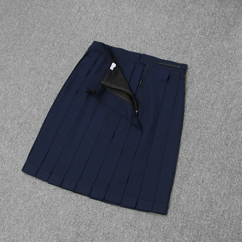 일본 학교 드레스 선원 복장 일반 주름 치마 Jk 유니폼 대학 중학교 의상 블랙 블루 그레이 43-80cm 길이
