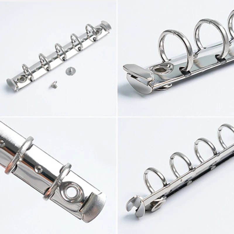 15-30mm A5 Notebook 6-Hole Binder Clips Binding Replacement Clip Metal Ring Binders Loose-leaf Budget Binding Accessories 2Pcs