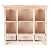 1Pcs 1/12 Miniature Closet Hanging Cabinet Shelf Model Dollhouse Furniture Decor DIY Toys 2