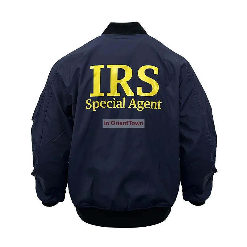 American IRS Detective Uniform Outdoor Windbreaker Spring and Autumn Workwear Pilot Jacket Baseball Suit Thin Men's Loose Coat