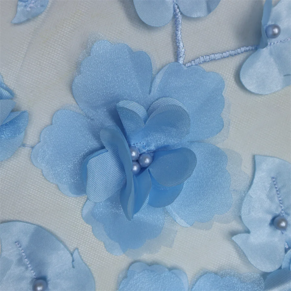 Light Blue French Floral Lace