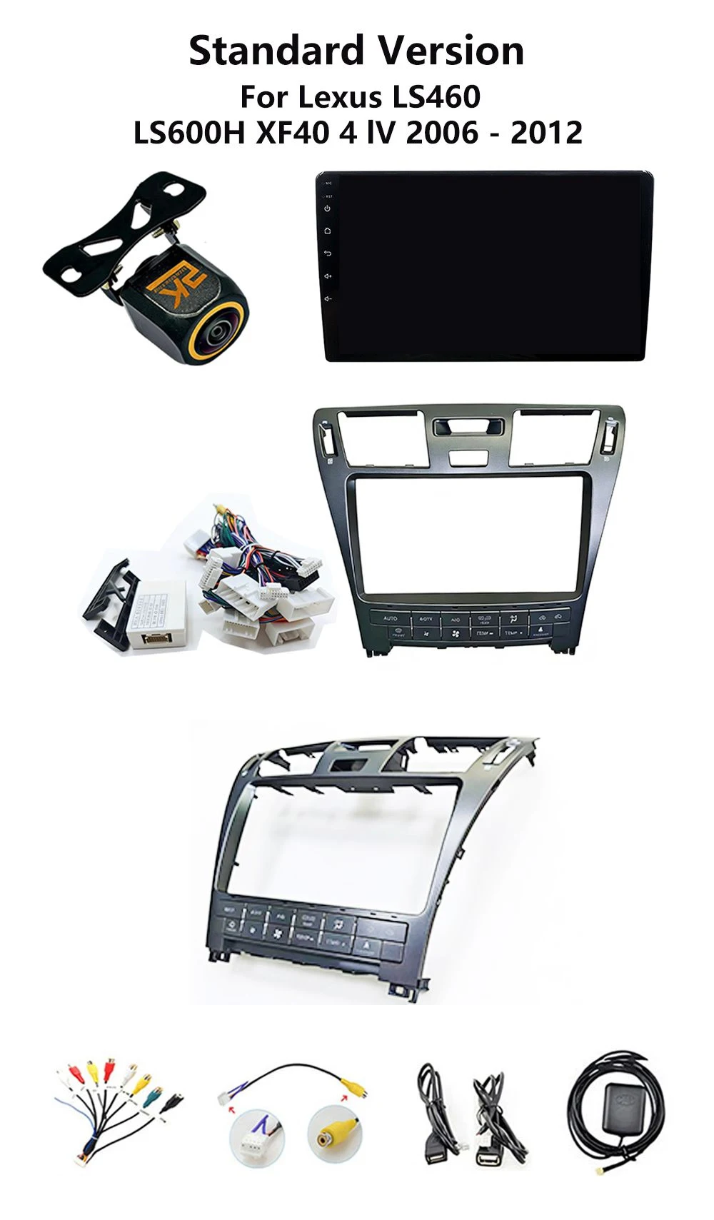 Para Lexus LS460 LS600H XF40 4 lV 2006 - 2012, Unidad Principal Multimedia Android 16, Navegación QLED GPS, Radio, Reproductor Estéreo, DVD para Auto, BT 3