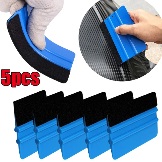 1/10pcs Car Stickers Film Install Squeegee Vinyl Carbon Fiber Car Wrap  Scraper with Felt Squeegee Tool Film Wrapping Tools 10cm - AliExpress