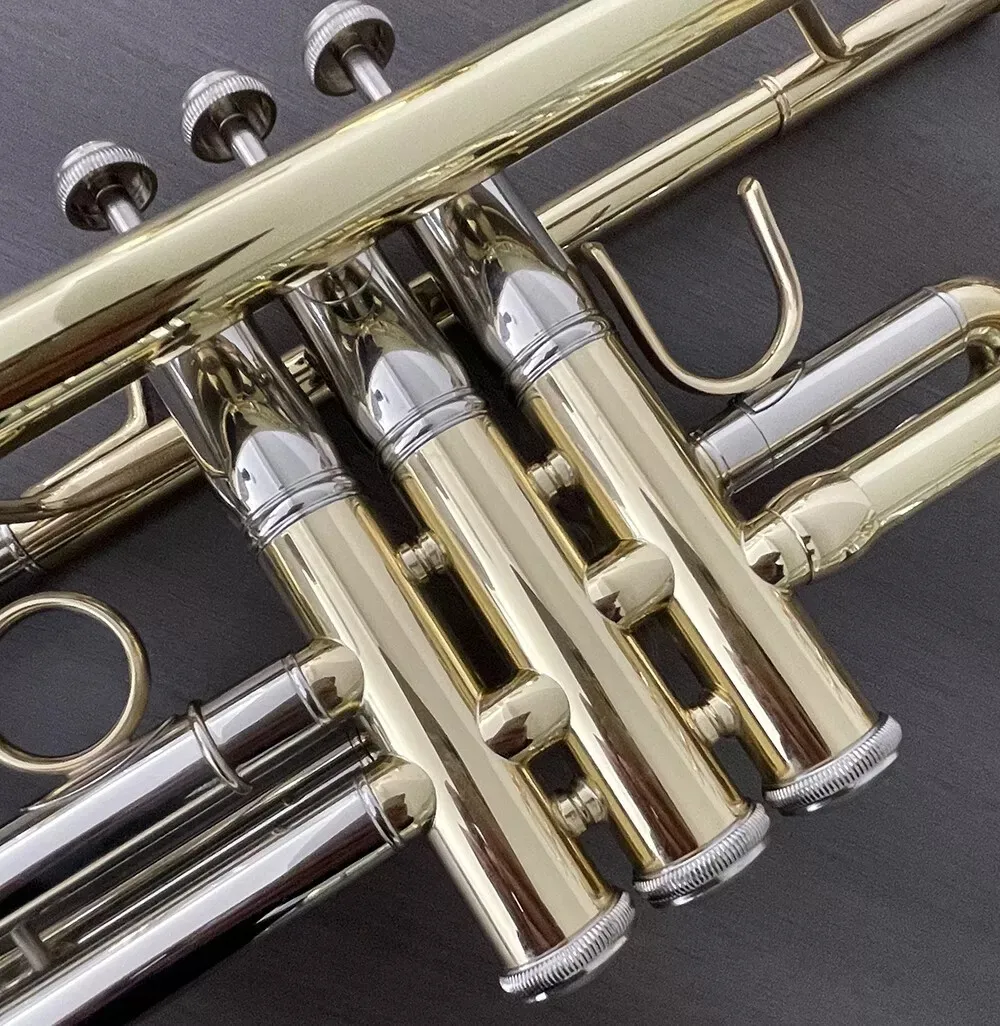 Brass Lacquered C Trumpet Cupronickel Tuning Pipe With Case