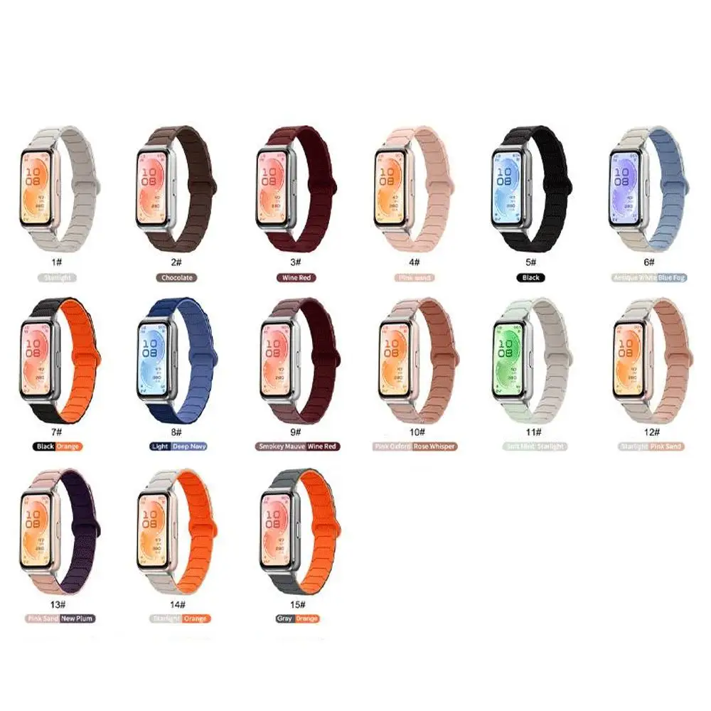 Magnetic Armor Silicone Sport Strap - Smartwatch Replacement Bracelet