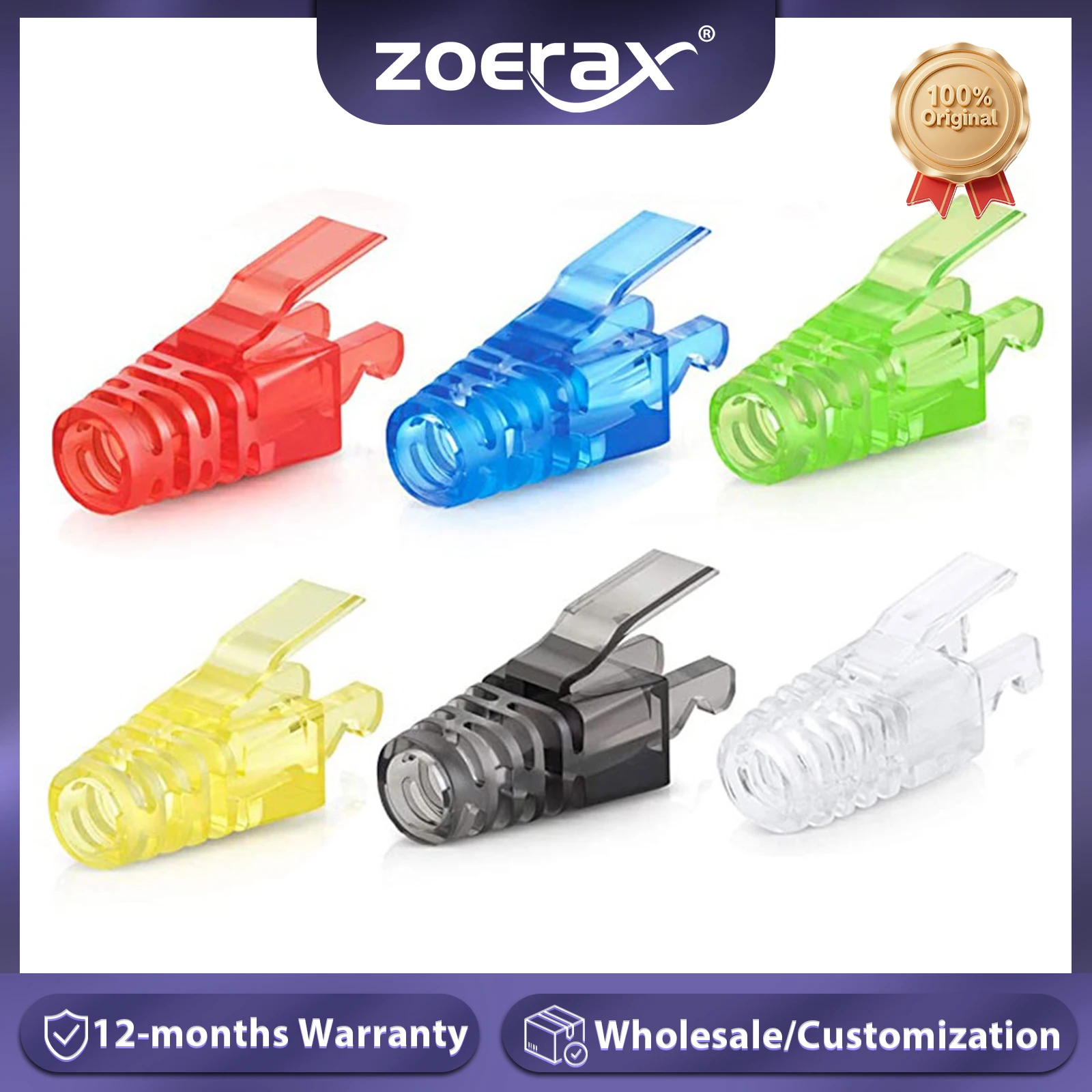 ZoeRax Colorato RJ45 CAT6 Strain Relief Stivali Connettore Per - Foto 9