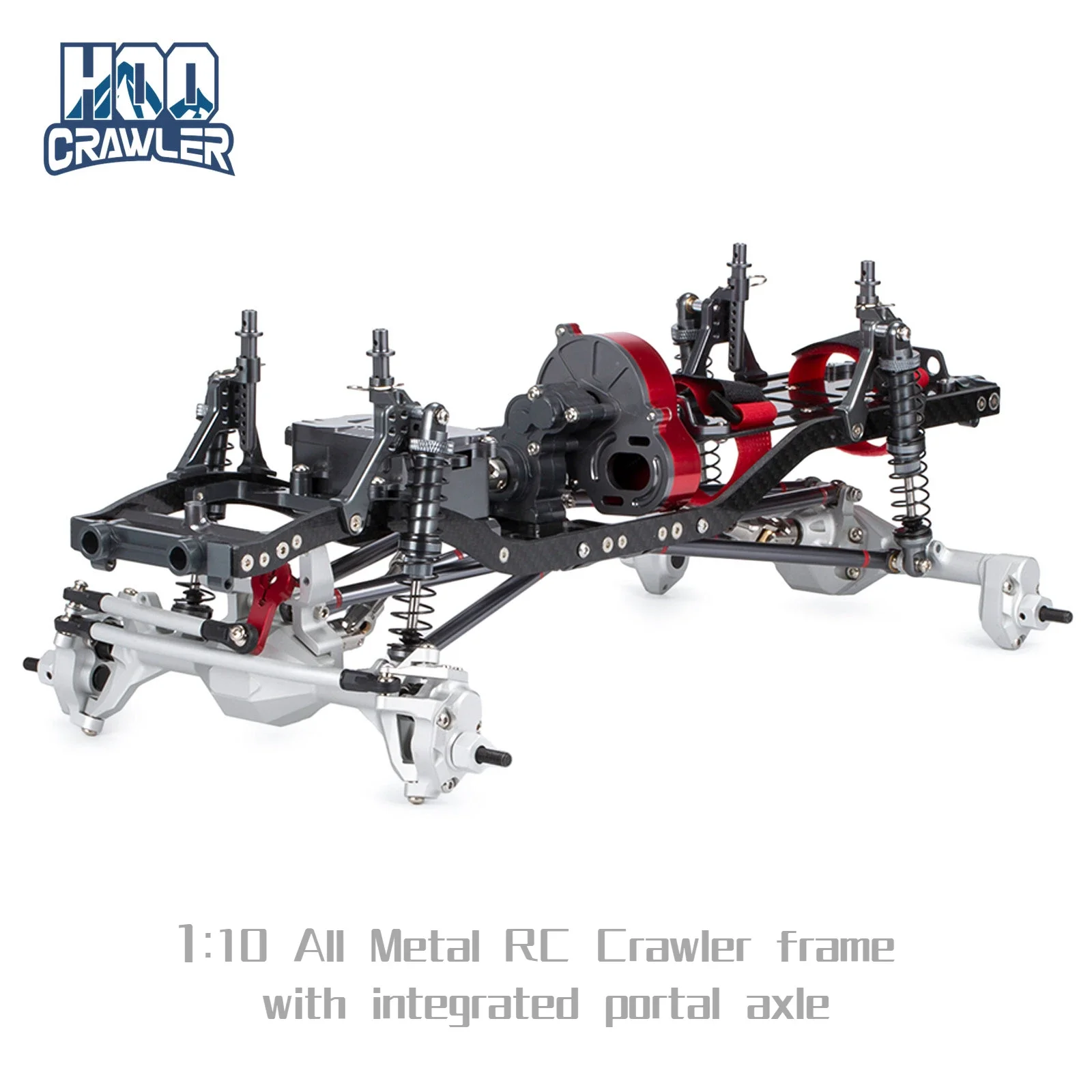 313mm Wheelbase All Metal Chassis Kit with Portal Axle Carbon Rails for