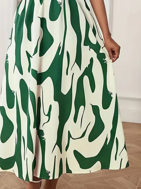 Women Plus Size Woven Spring/Summer Dress - Image 3