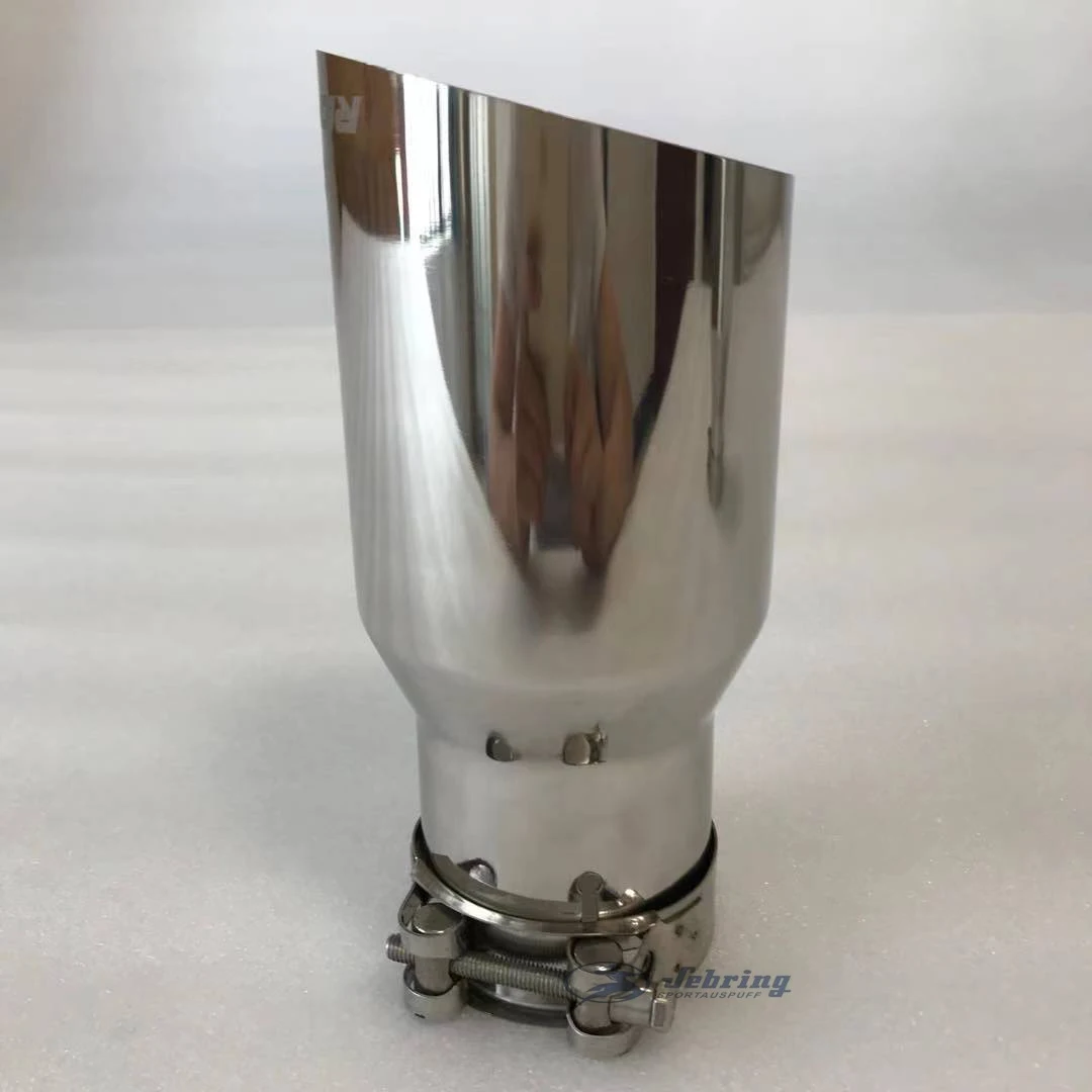 Stainless steel Automobile Exhaust Muffler Tip Slant Edge Universal