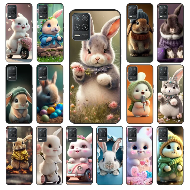 

Rabbit Bunny Animal Case For OPPO Realme 10 Pro Plus GT 2 Pro X2 Pro XT C25S 8 7 6 Pro 6i GT Master C3 C21 C21Y C11 X3 SuperZoom