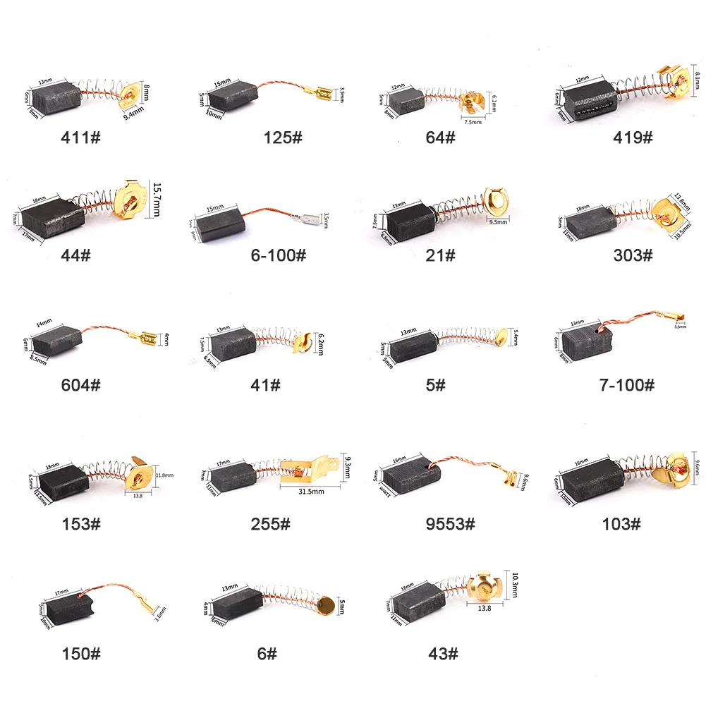 8pcs 4.7x5x8mm mini moedor de broca elétrica substituição de peças de reposição de escovas de carbono para motores elétricos dremel rotary ferramentas