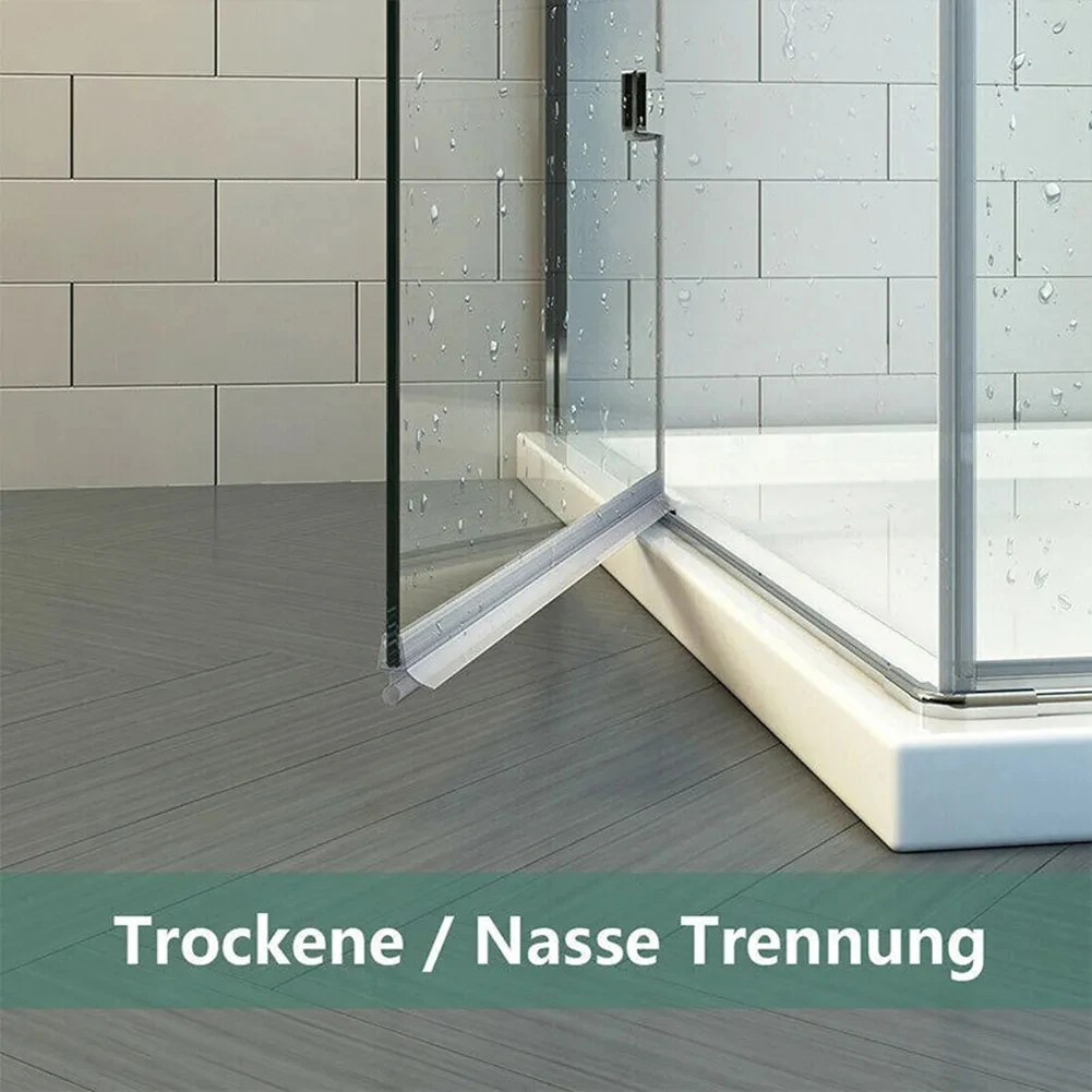 4-6mm Up to 30mm Gap Bath Shower Screen Door Seal Strip Weatherstrip Seal Shower Door Water Deflector Bathroom Accessories