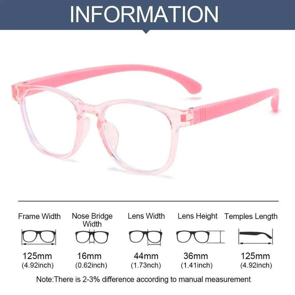 Anti Blue Light Glasses Anti-blue Light Kids Glasses Silicone Computer Comfortable Eyeglasses Online Classes Eye Protection Ultra Light Portable Frame
