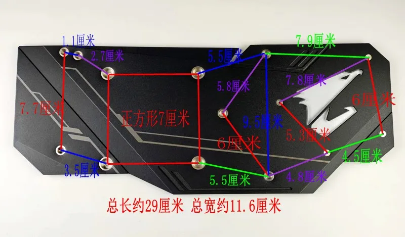 Placa Traseira para Gigabyte Aorus Gaming Placa Gráfica de Vídeo com Parafusos de Montagem Rtx2080 Rtx2080ti Rtx2060 - Imagem 5