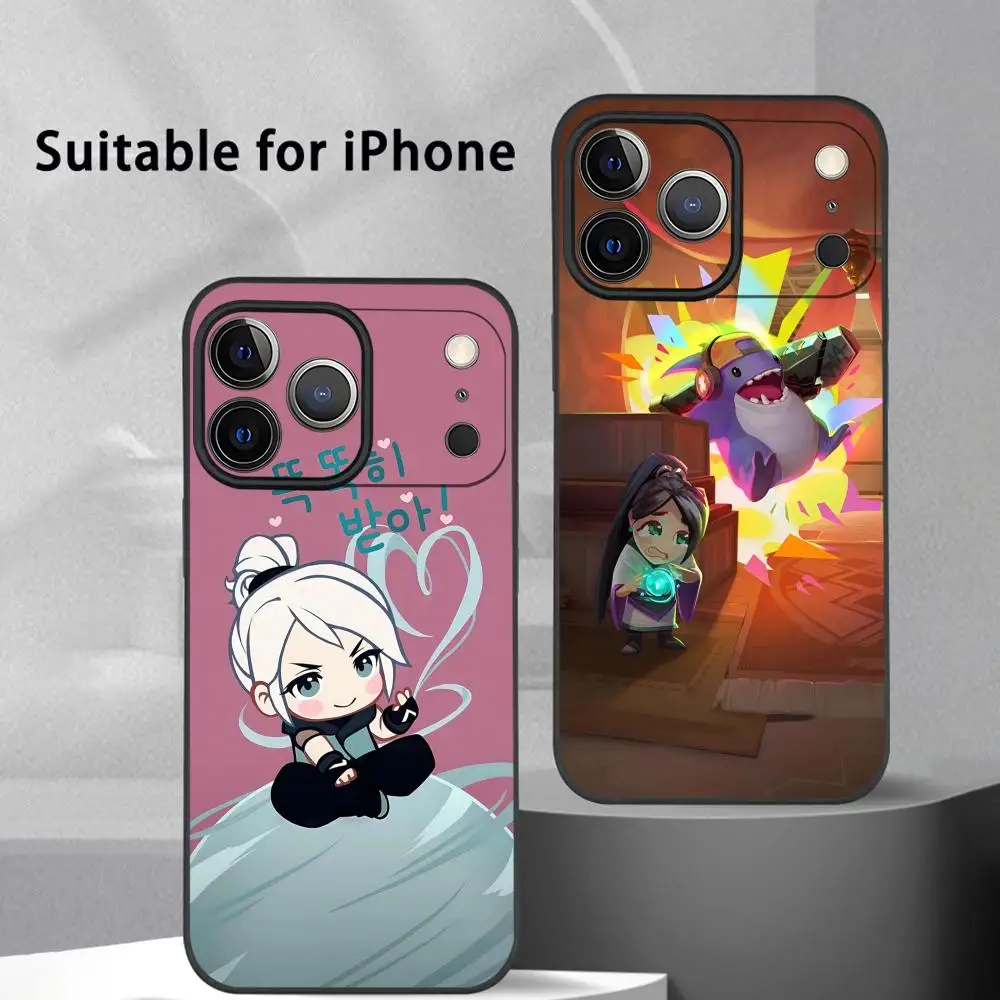 Valorant Sage Artistic Frosted Black Phone Case - Cute Soft Shell