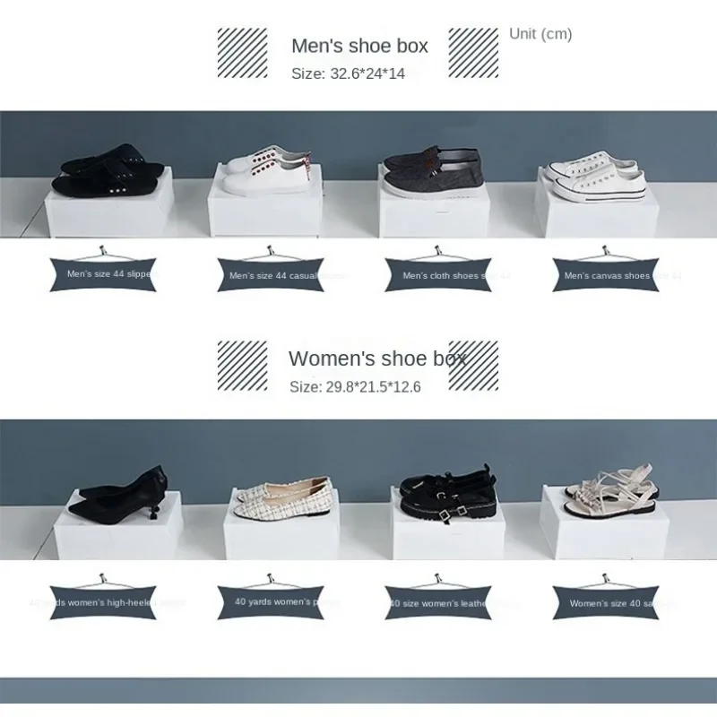 Shoe Organizer Stackable Shoe Storage Boxes Drawer Type Front Opening Rack Organizer Cabinet Shoes Container Thick Plastic shoe organizer,shoe cabinet