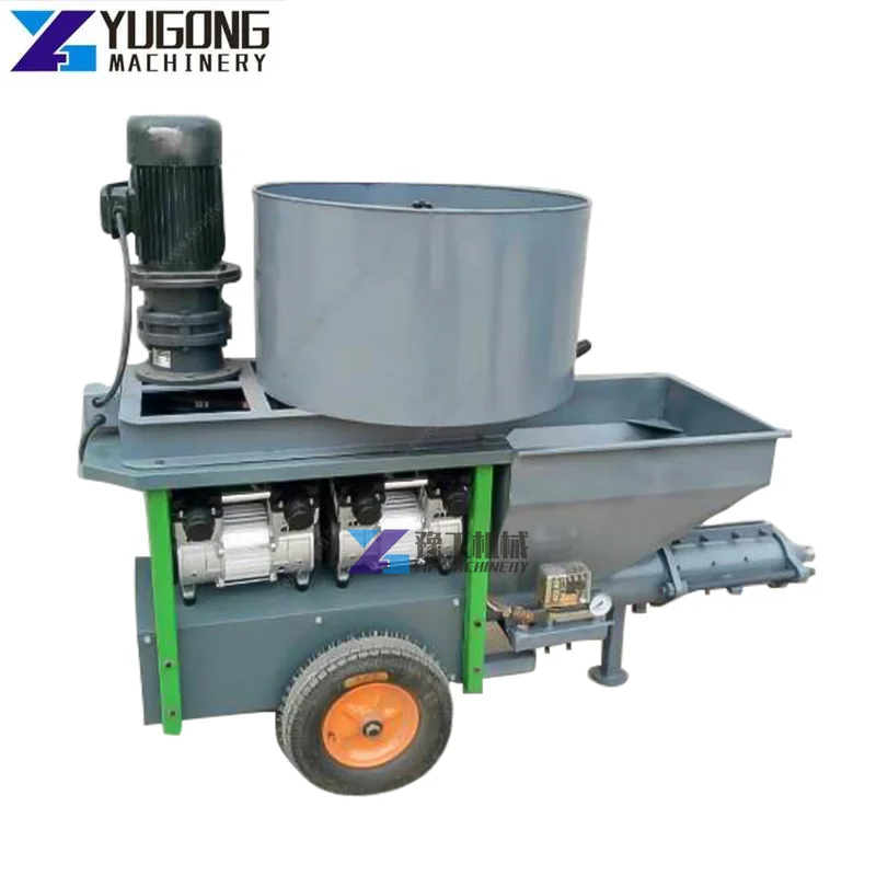

Mortar Spray Plaster Machine Cement Plastering Spraying Machine Screw Pump Exterior Wall Plaster Design