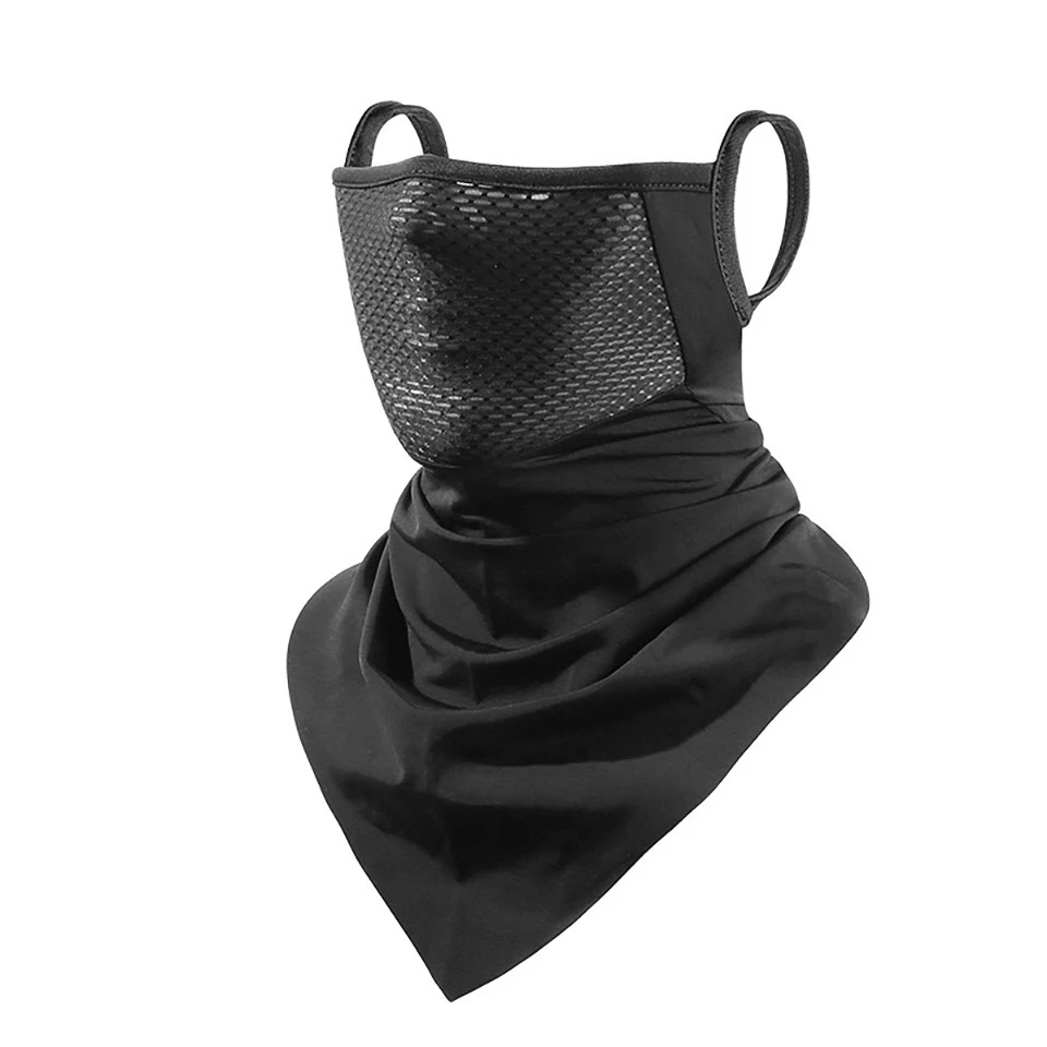 LOOGDEEL Cycling Mask Sun Protection Ice Silk Breathable Headgear Neck Fishing Collar Triangle Scarf Face Ear-hanging UV_voghion.com