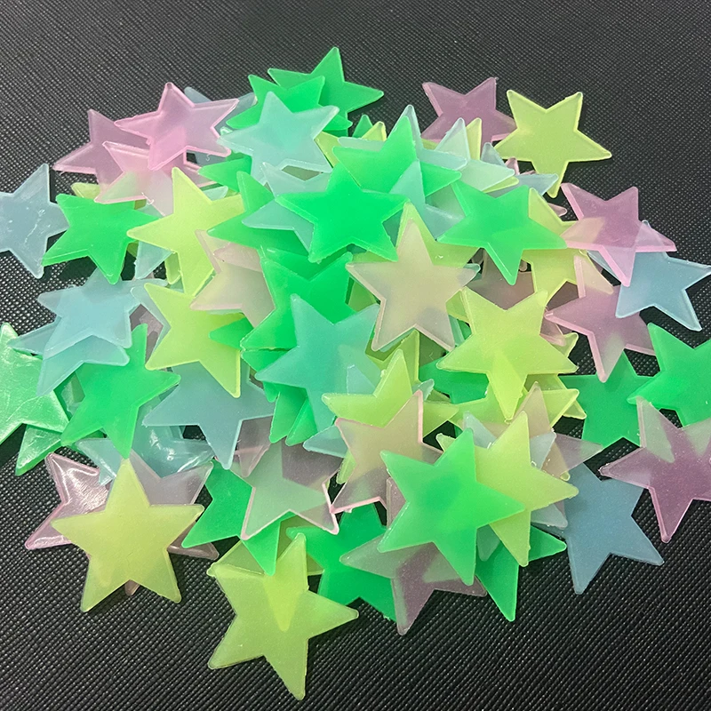 100pcs Luminous Stars Fluorescent Wall Stickers Glow In The Dark Stars Kids Room Ceiling Wall Art Room Decor Home Decoration