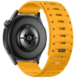 Premium 22mm Silicone Magnetic Watch Strap - Versatile Design - Venu 2 3 4 45mm (Yellow)