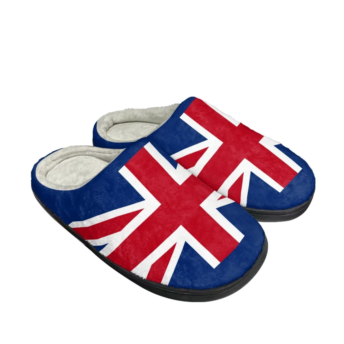 Creative England Flag Printed Winter Non-slip Slippers Boys Girls Home Slippers Zapatos Warm Couple Indoor Slides Dropshipping