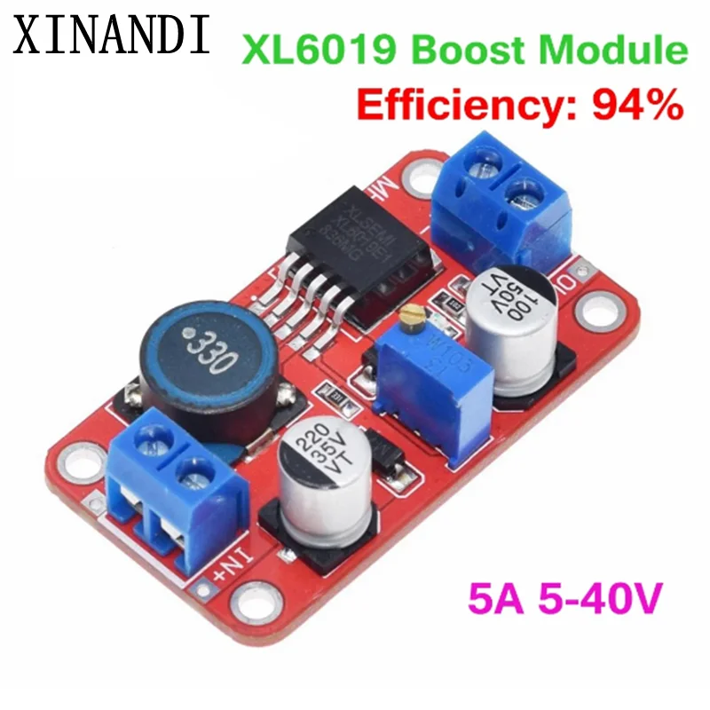 Xinandi 5A Dc-Dc Aufwparts Leistungs Modul Boost Volt Wandler 3,3 V-35V Zu 5V 6V 9V 12V 24V Xl6019