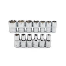 

1pcs Hi-spec 1/4 inch deep metric socket set, 4-14mm 6 point set, long socket, ratchet wrench, repair tool