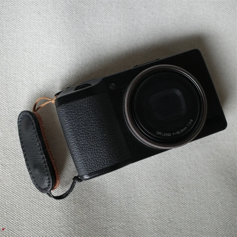 Leather Hand Finger Ring Band Lanyard Strap Sling Handle Camera String Cowhide Bracelet for Ricoh GR2 GRII GR3x GRIII Accessory camera strap