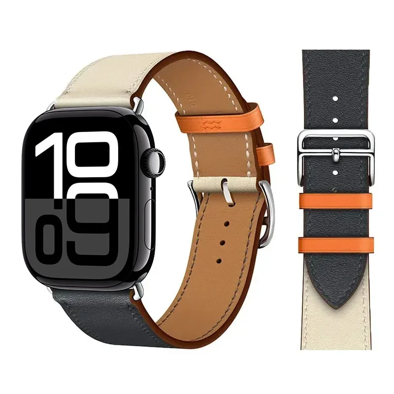 Elegant Leather Strap for Apple Watch - Business Bracelet Edition