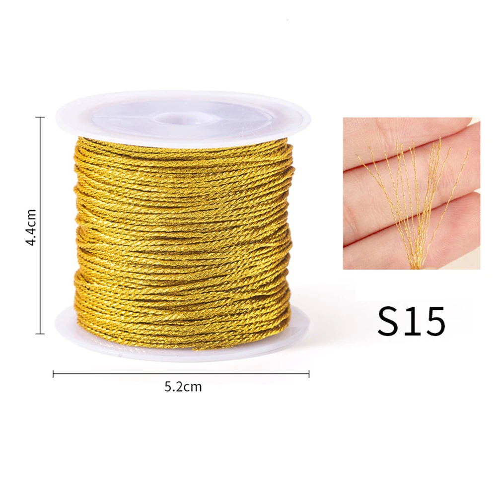 

Upgrade Your DIY Jewelry Collection with GoldSilver Thread Lace Rope Bracelet Necklace Perfect for Crafting Enthusiasts