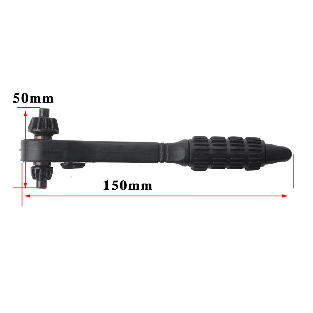 2 In 1 Drill Press Chuck Key Wrench Universal Ratcheting Wrench Dual-use Drill Press Clamping Tool for Tightening Loosening 6
