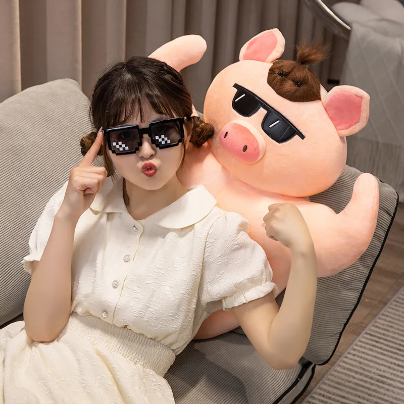 

55/70cm Muscle Pig Plush Toy Soft Stuffed Animal Throw Pillow Sofa Cushion Plushies Doll Creative Gifts for Girlfriends Girls