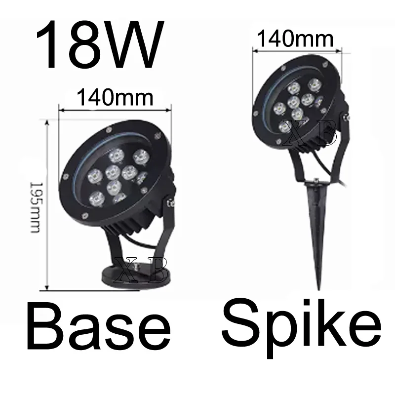 LED 잔디 램프 야외 정원 조명, 방수 전구, AC220V, 110V, DC12V, 조경 IP65 경로 스포트라이트, 3W, 6W, 10W, 12W, 18W