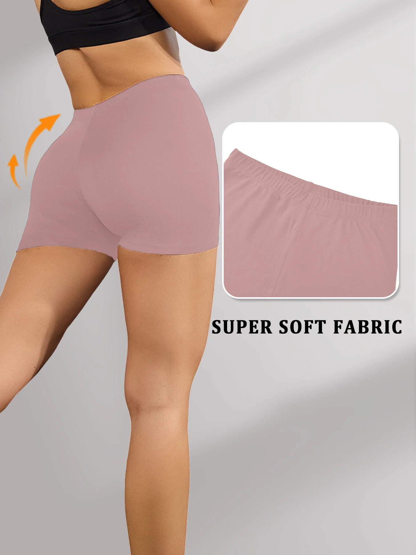 3 Pack Women's High Elastic Biker Shorts, Super Soft Proof Yoga Running Cycling Workout Gym Fitness Activewear Tights